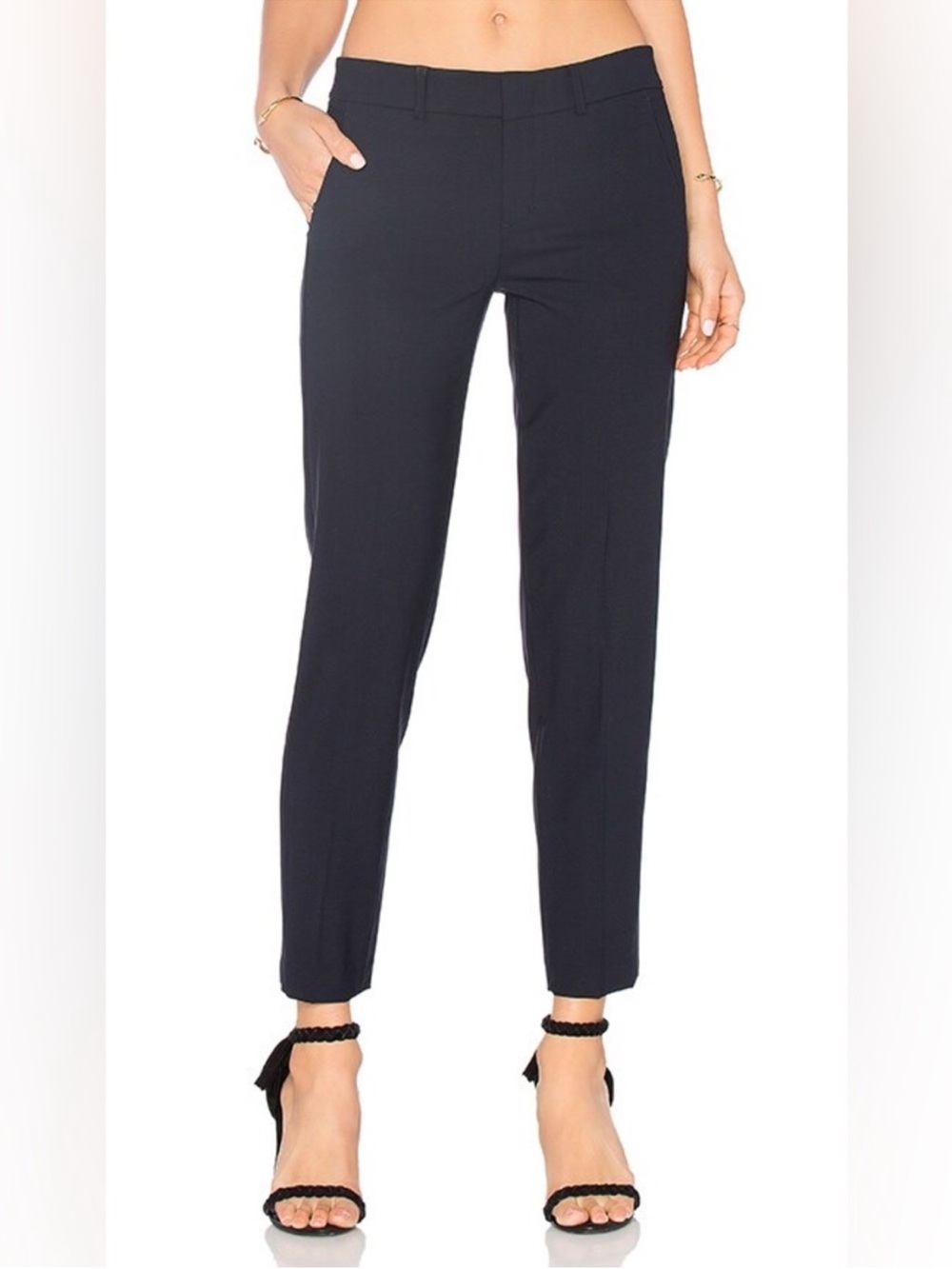 Joie Pants 8 Tailored Trousers Black